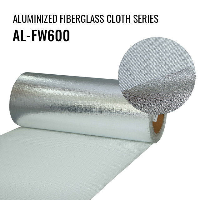 Heat Resistant Aluminized Fiberglass Cloth Series AL-FW600