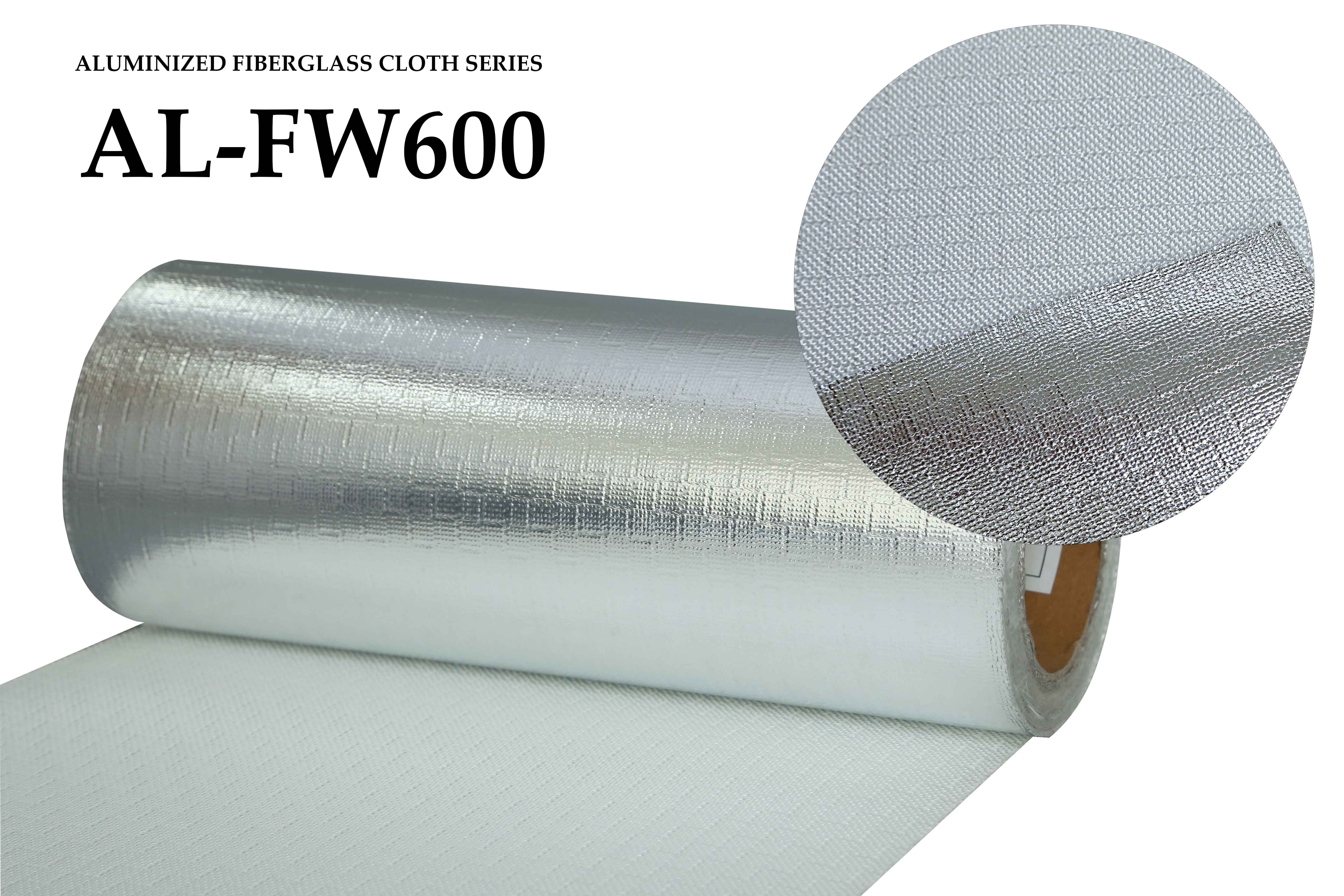 High Temp Aluminum Foil Coated Non Woven Fiberglass Cloth